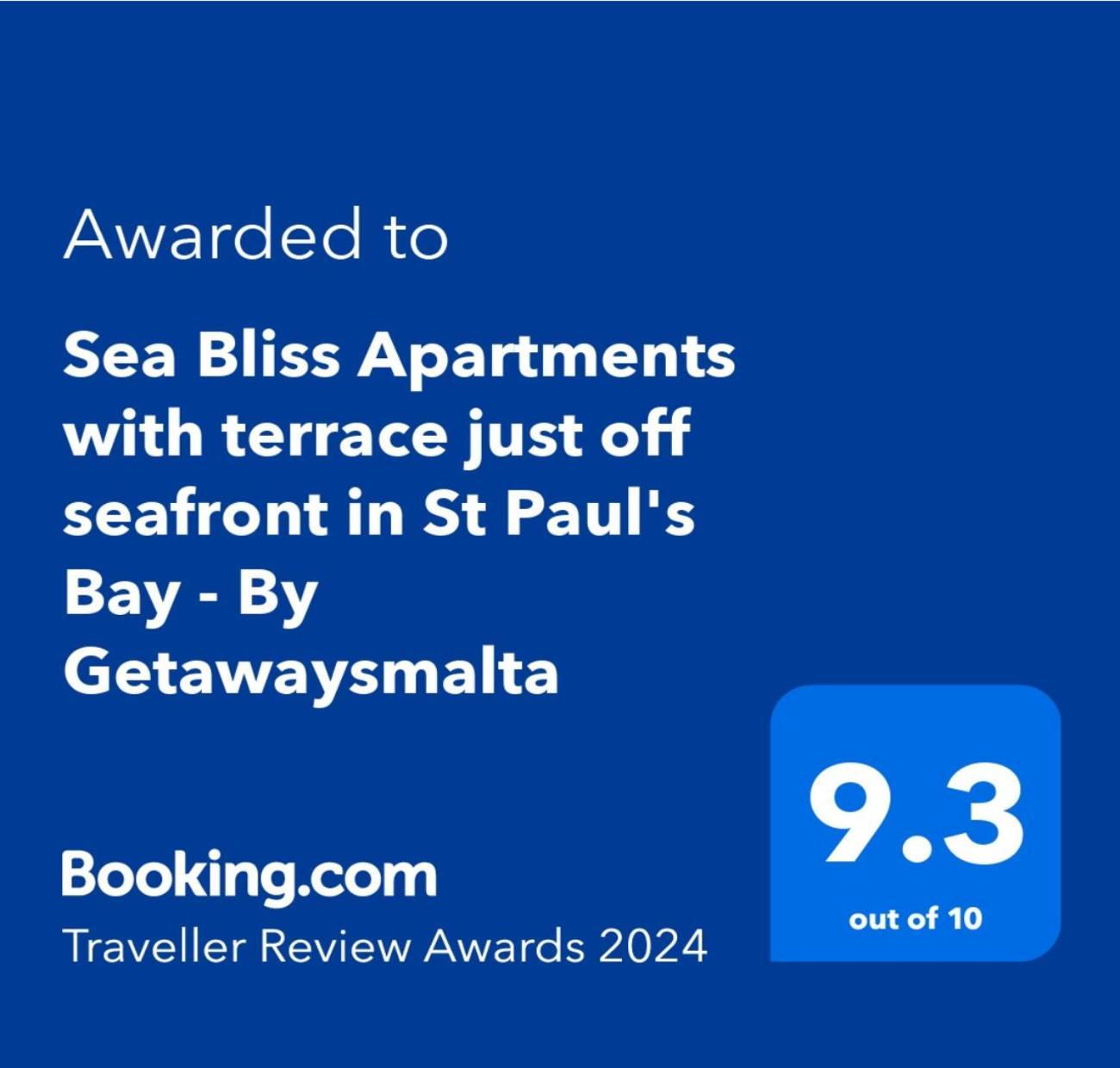 Sea Bliss Apartments With Terrace Just Off Seafront In St Paul'S Bay - By Getawaysmalta เซนต์พอลส์เบย์ ภายนอก รูปภาพ